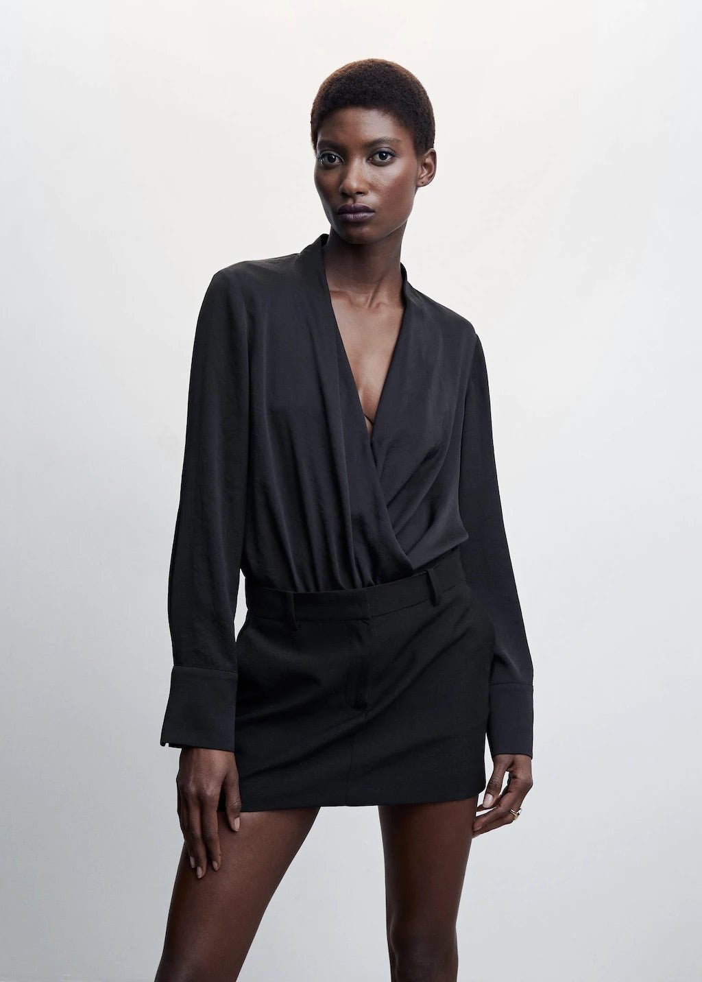 Satin wrap blouse - Laurel Morgan