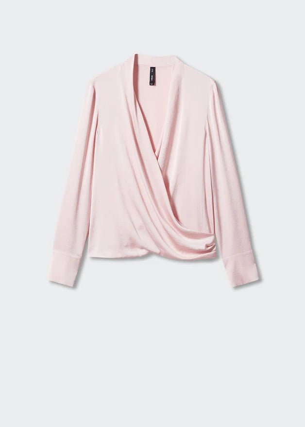 Satin wrap blouse - Laurel Morgan