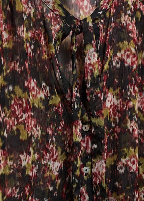 Semi-transparent floral blouse - Laurel Morgan