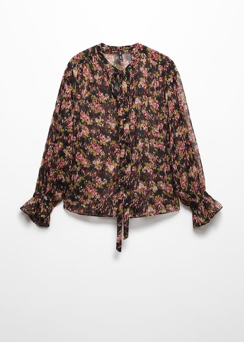 Semi-transparent floral blouse - Laurel Morgan