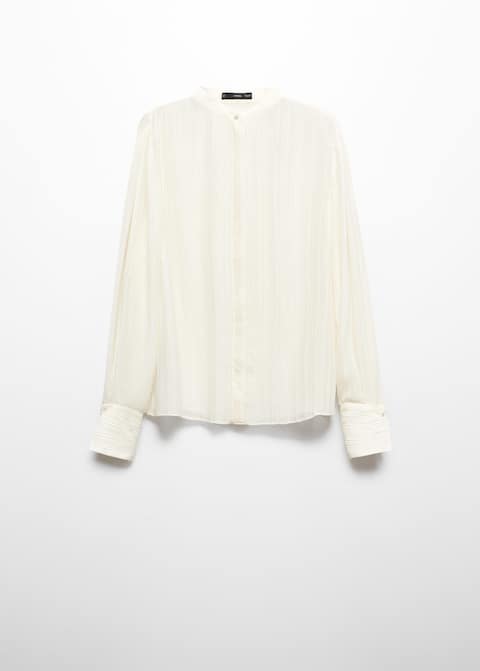 Semi-transparent pleated blouse - Laurel Morgan