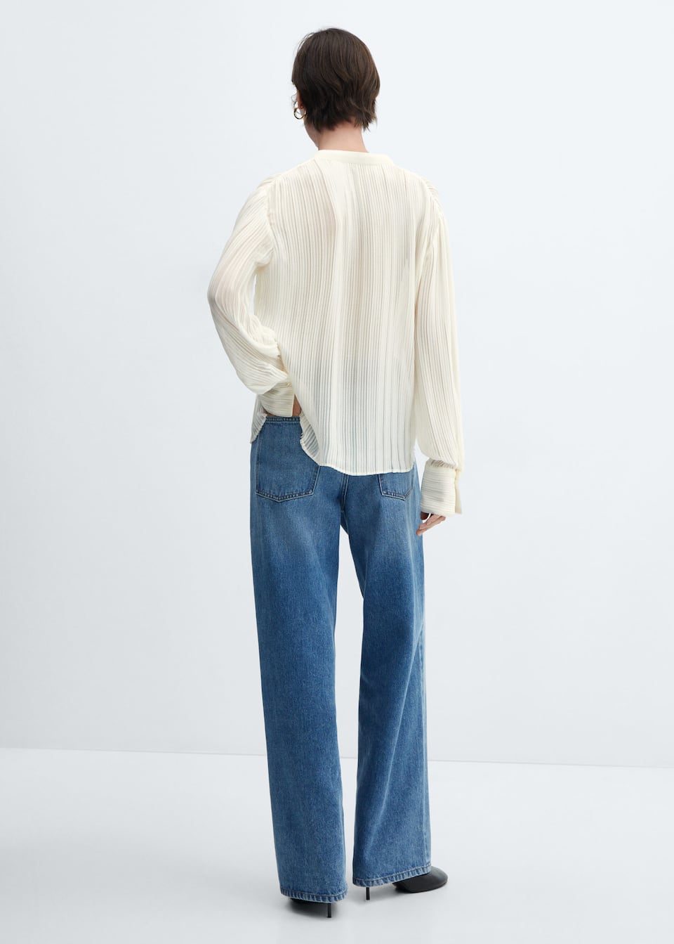 Semi-transparent pleated blouse - Laurel Morgan