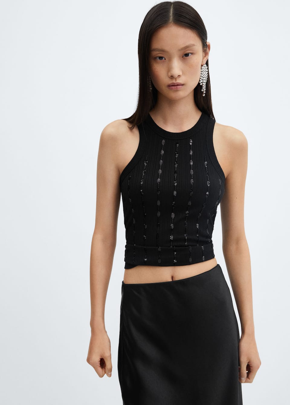 Sequin embroidered knit top - Laurel Morgan