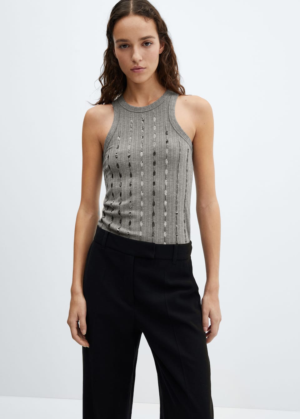 Sequin embroidered knit top - Laurel Morgan