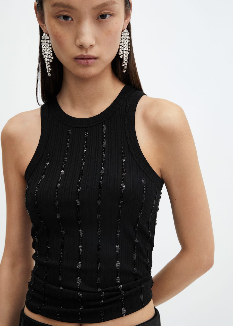 Sequin embroidered knit top - Laurel Morgan