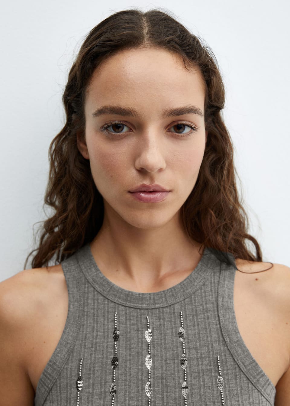 Sequin embroidered knit top - Laurel Morgan