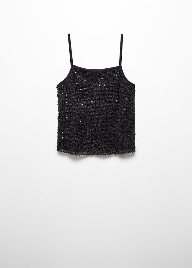 Sequin top with spaghetti strap - Laurel Morgan