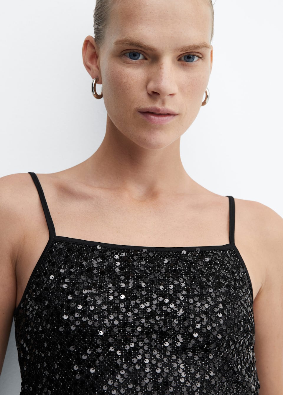 Sequin top with spaghetti strap - Laurel Morgan