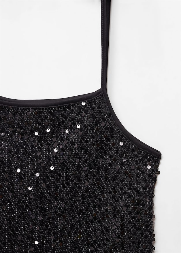 Sequin top with spaghetti strap - Laurel Morgan