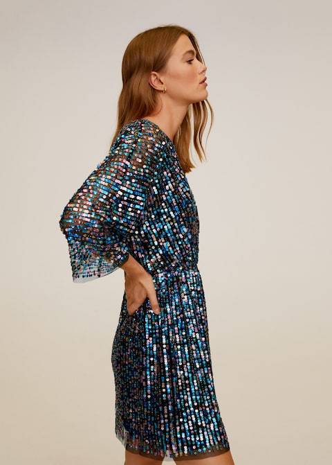 Sequin wrap dress - Laurel Morgan