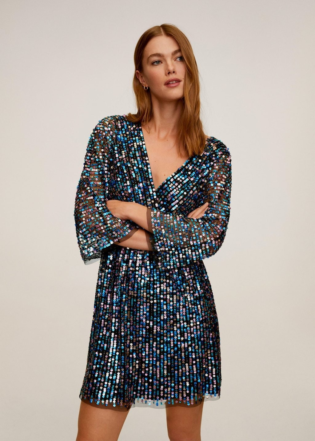 Sequin wrap dress - Laurel Morgan