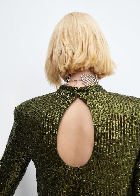 Sequined turtleneck t-shirt - Laurel Morgan