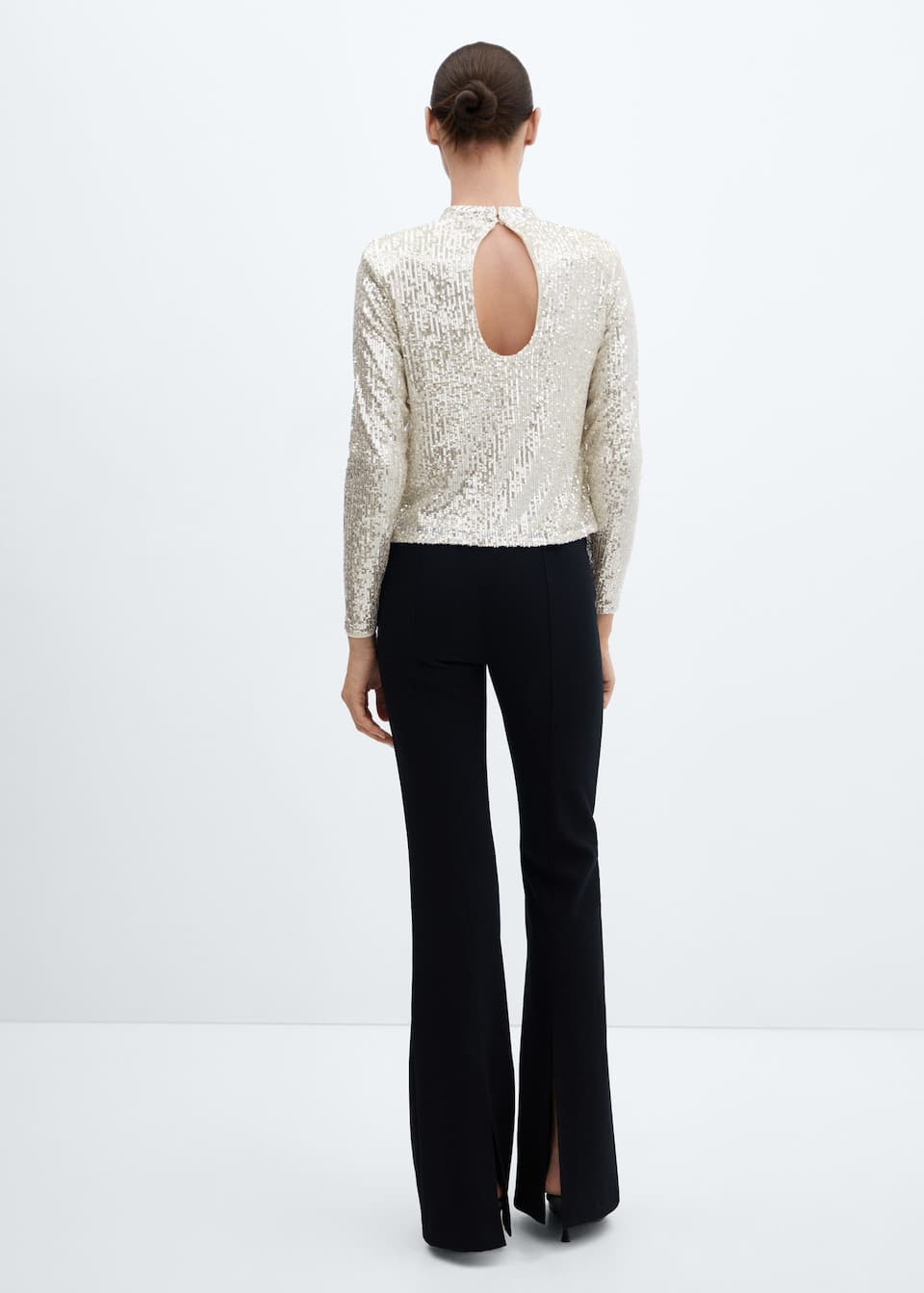 Sequined turtleneck t-shirt - Laurel Morgan