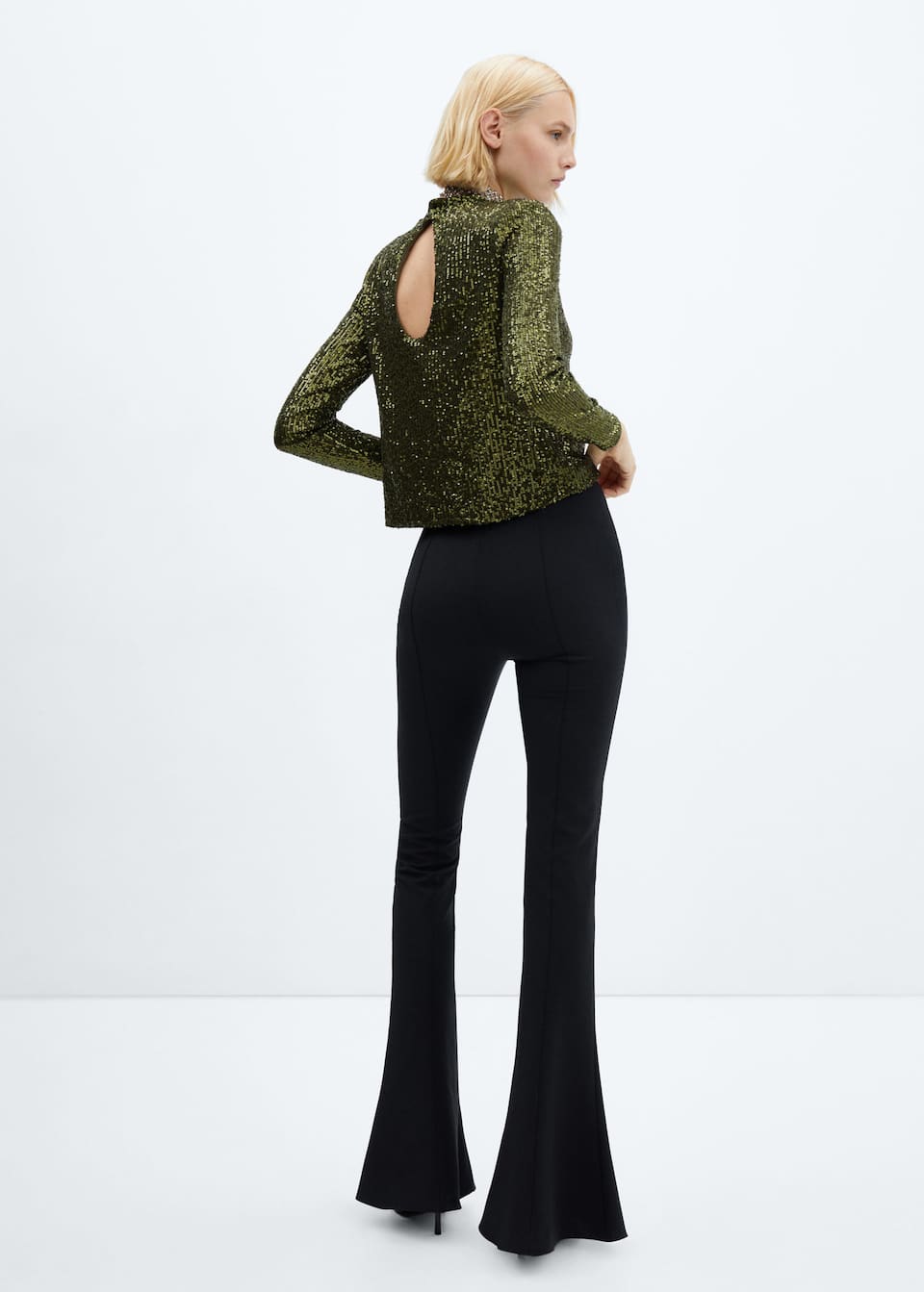 Sequined turtleneck t-shirt - Laurel Morgan