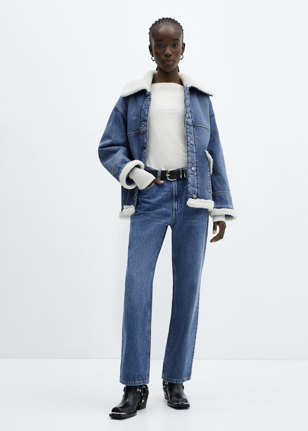 Shearling denim jacket - Laurel Morgan