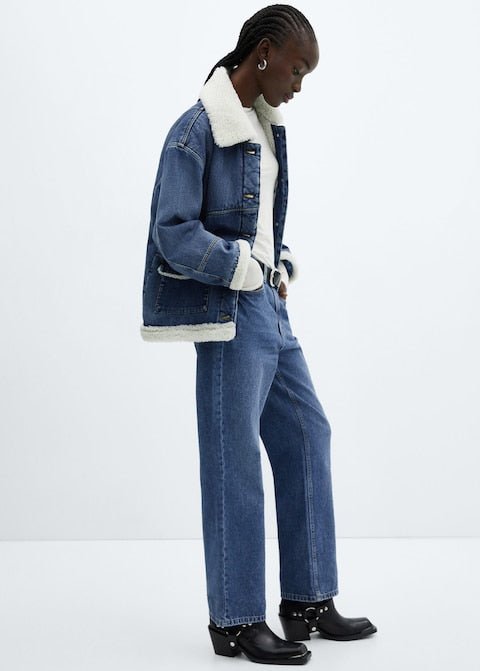 Shearling denim jacket - Laurel Morgan