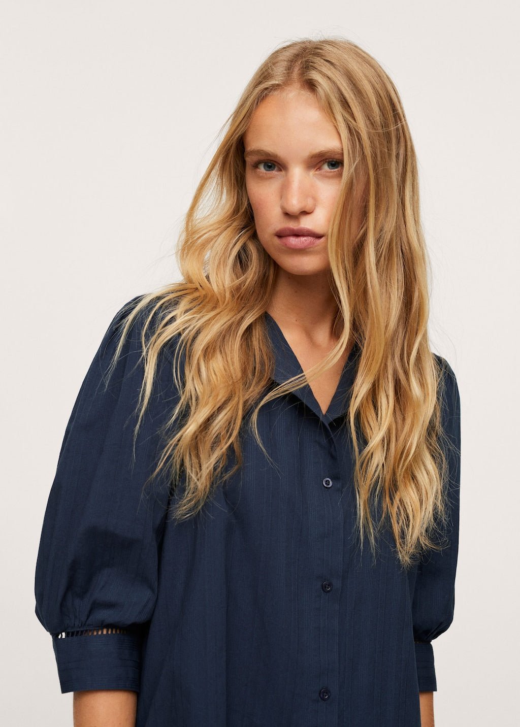 Shirt textured dress - Laurel Morgan