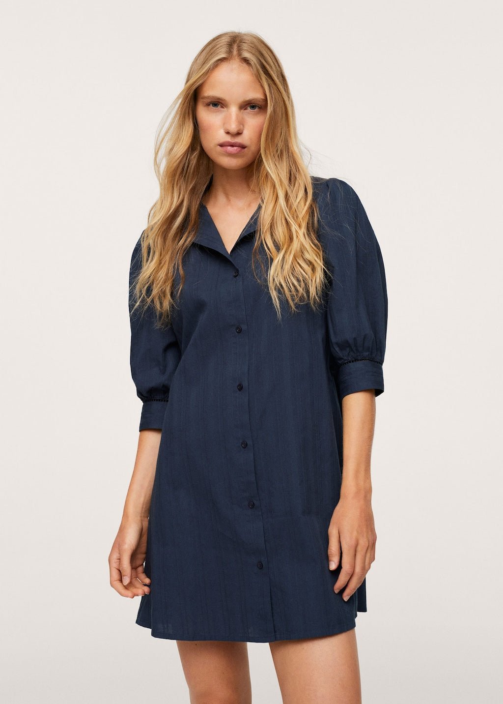 Shirt textured dress - Laurel Morgan