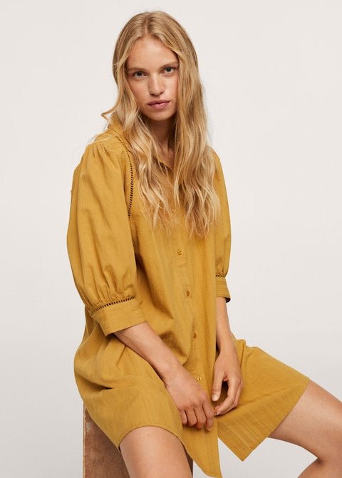 Shirt textured dress - Laurel Morgan