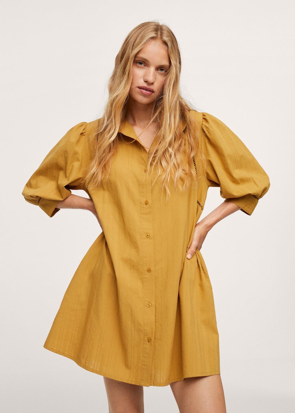 Shirt textured dress - Laurel Morgan