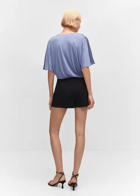 Short sleeve satin blouse - Laurel Morgan