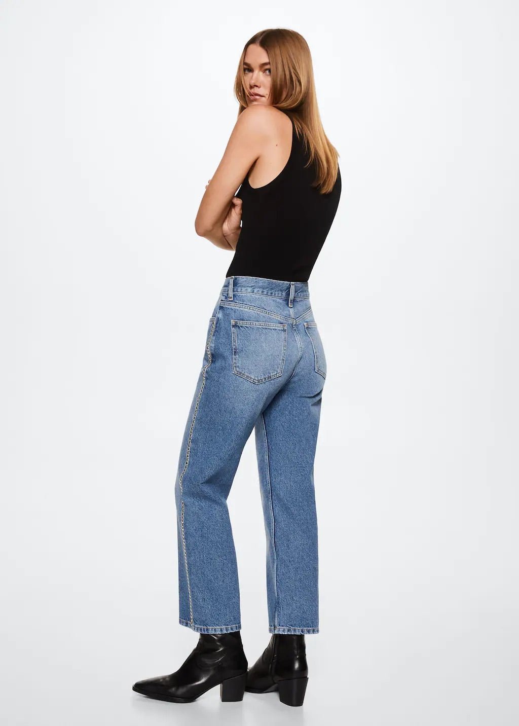 Straight-fit jeans with studs - Laurel Morgan