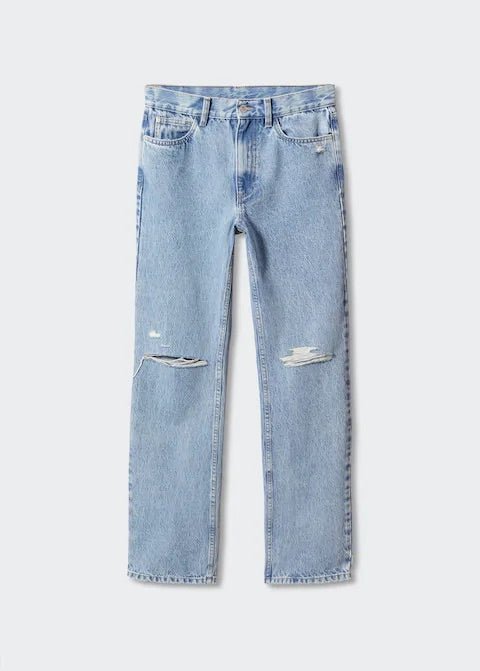 Straight jeans decorative broken - Laurel Morgan