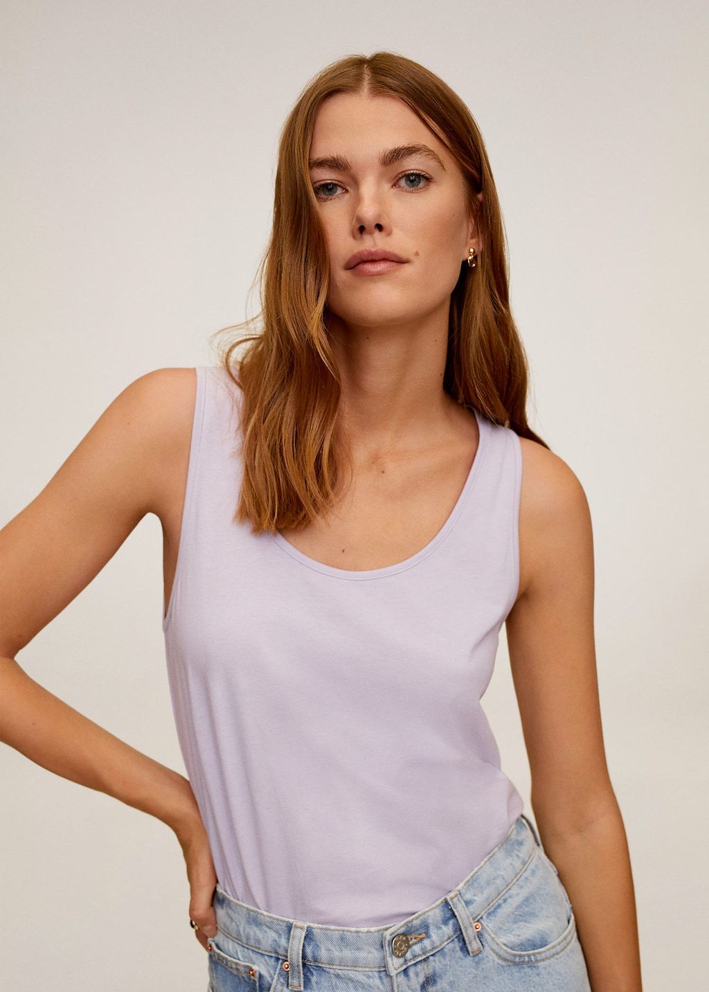 Strap cotton T-shirt - Laurel Morgan