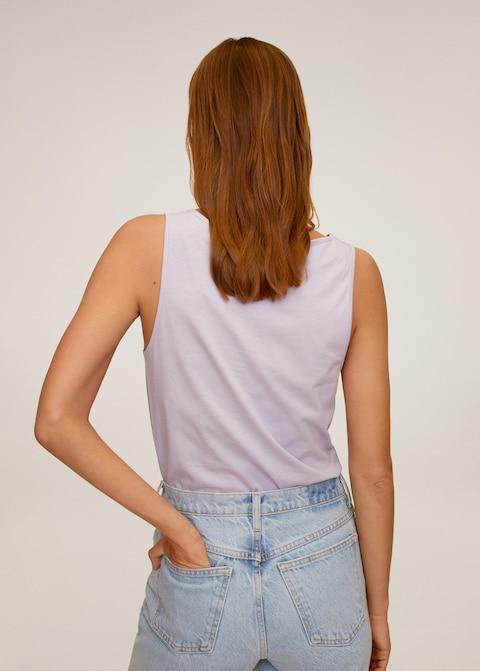 Strap cotton T-shirt - Laurel Morgan