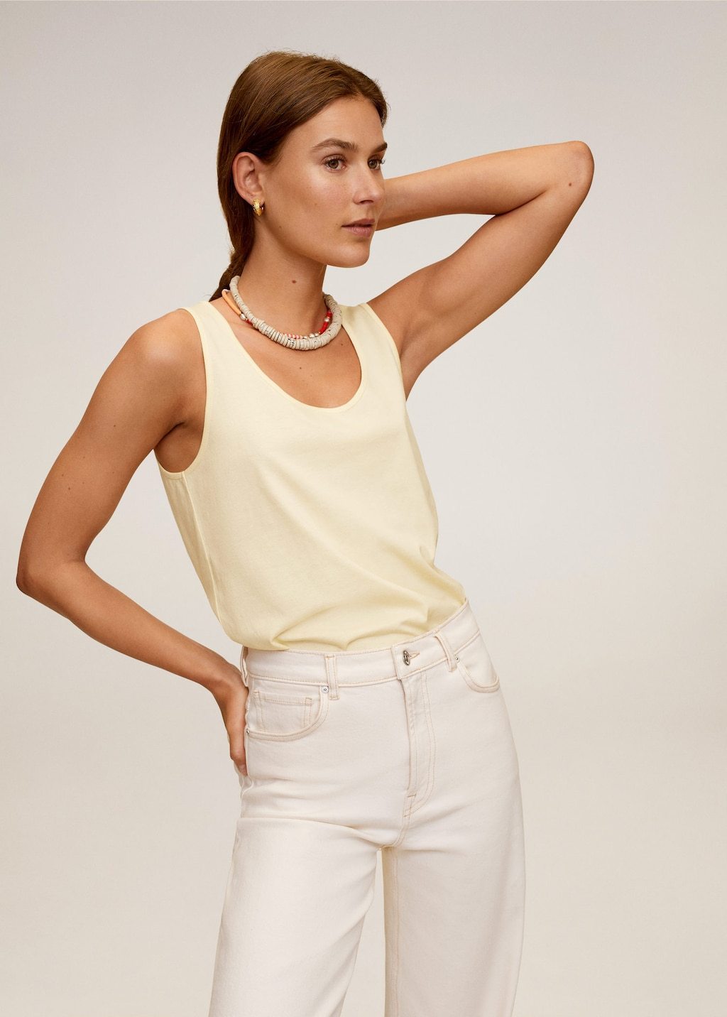 Strap cotton T-shirt - Laurel Morgan