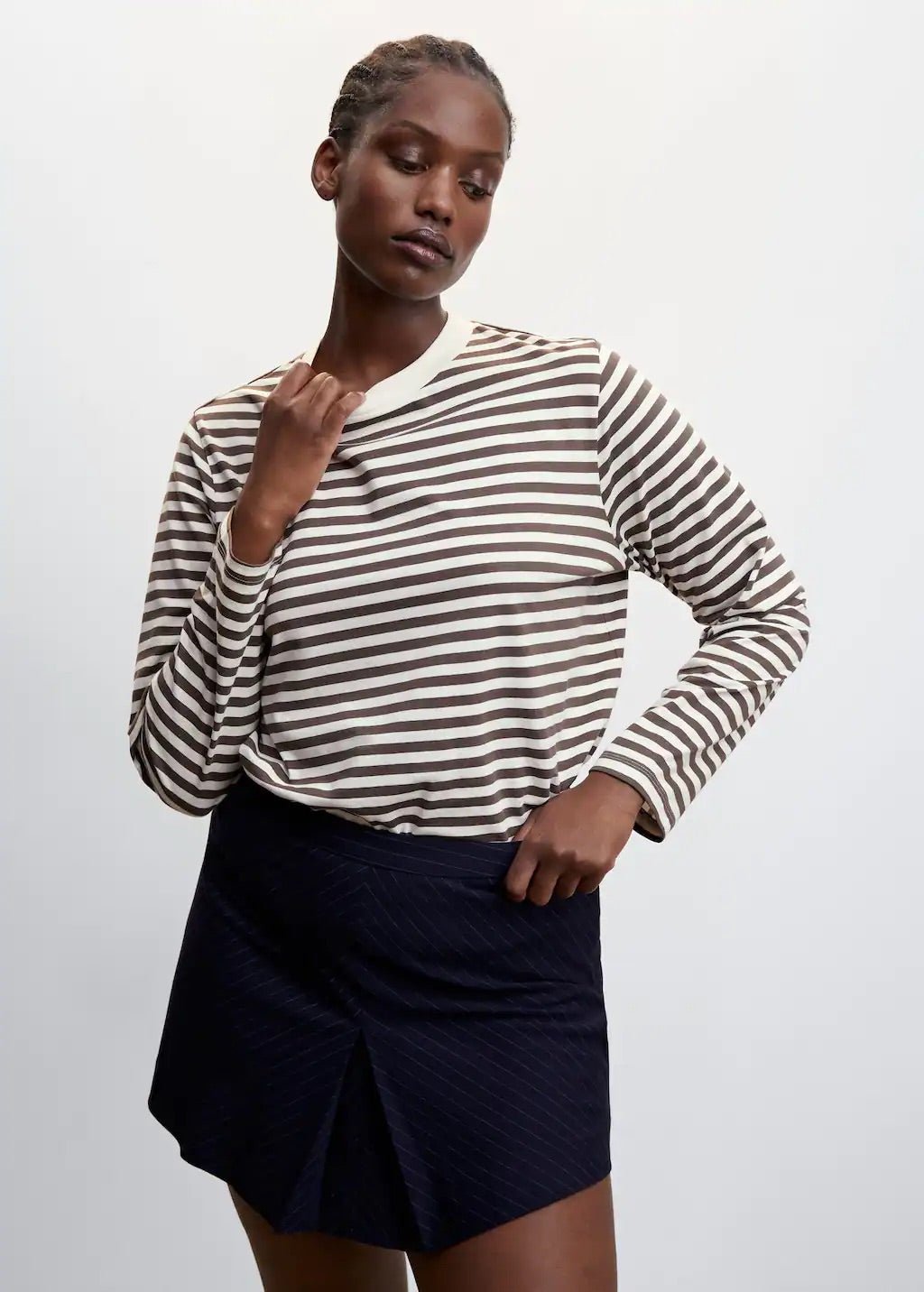 Striped 100% cotton t-shirt - Laurel Morgan