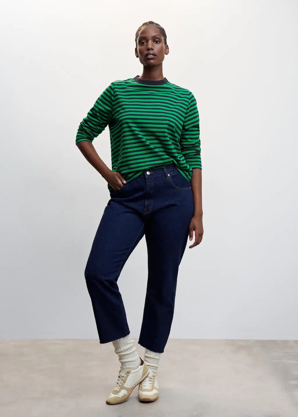 Striped 100% cotton t-shirt - Laurel Morgan