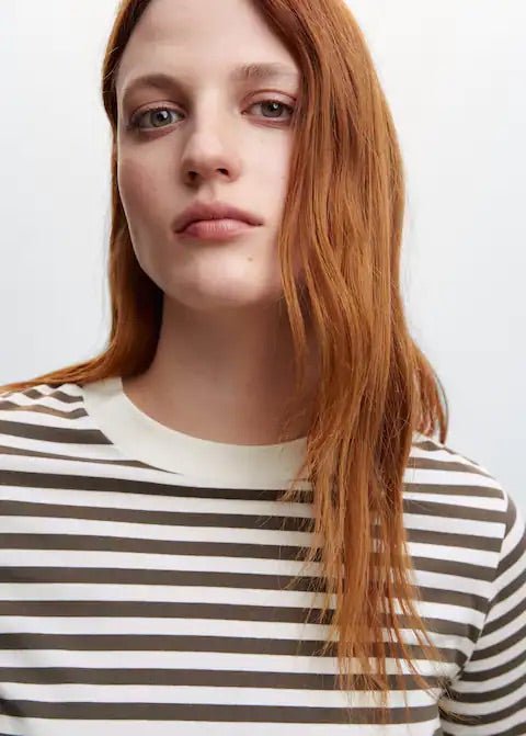 Striped 100% cotton t-shirt - Laurel Morgan