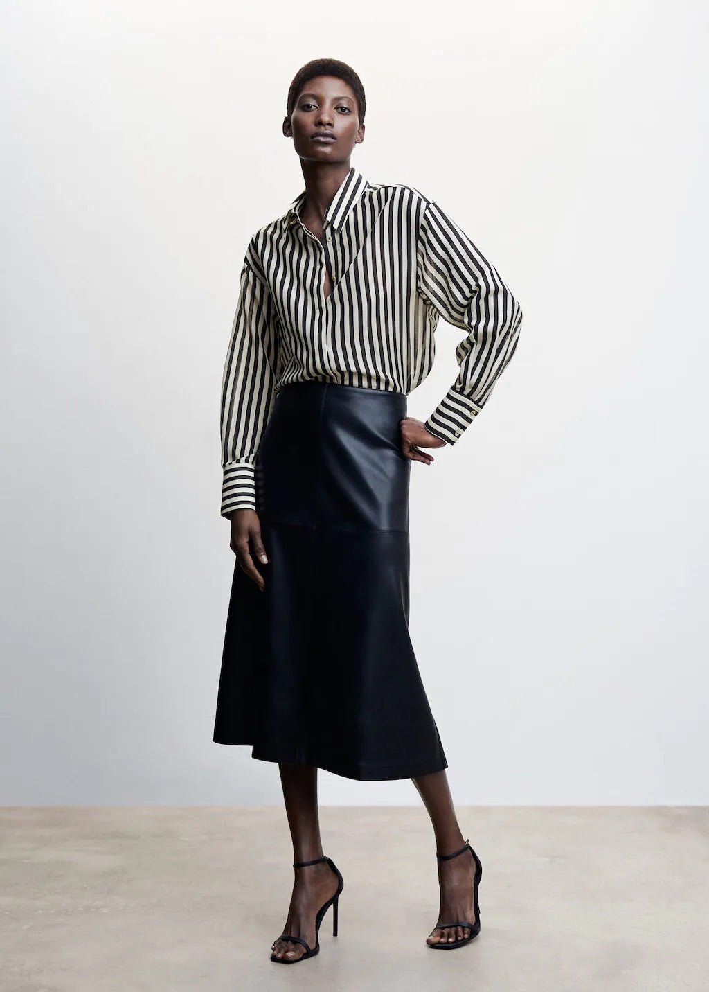 Striped cotton oversized shirt - Laurel Morgan