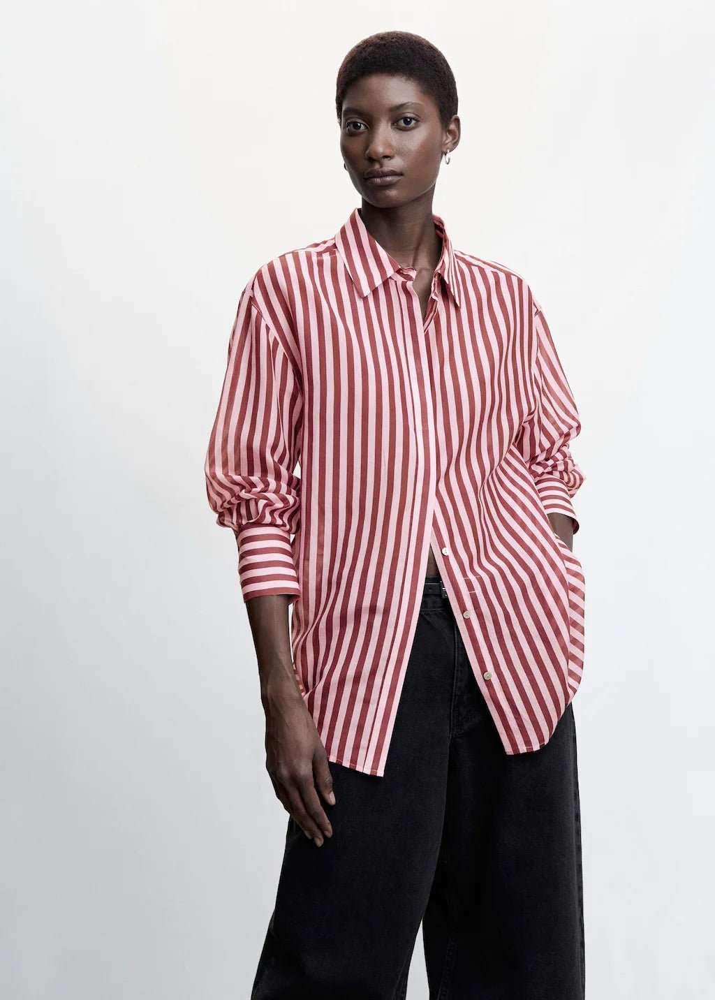 Striped cotton oversized shirt - Laurel Morgan