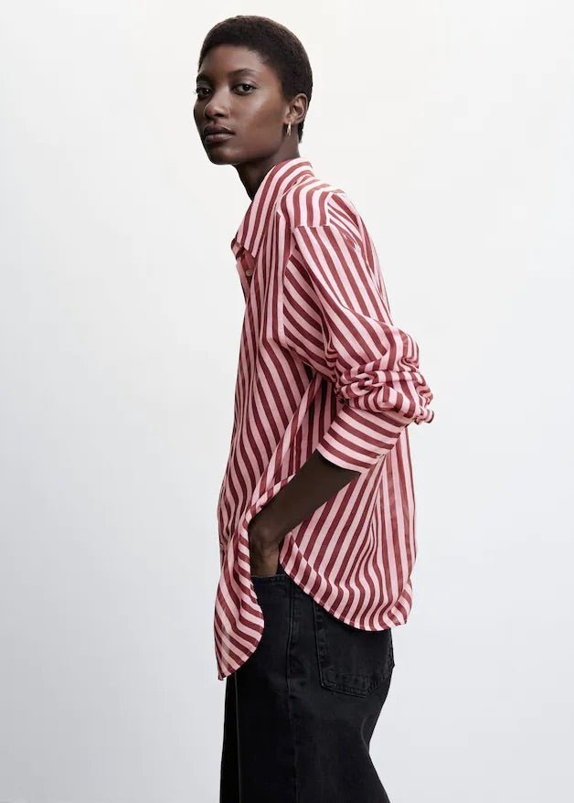 Striped cotton oversized shirt - Laurel Morgan