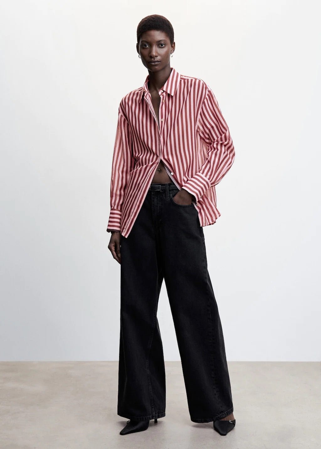 Striped cotton oversized shirt - Laurel Morgan