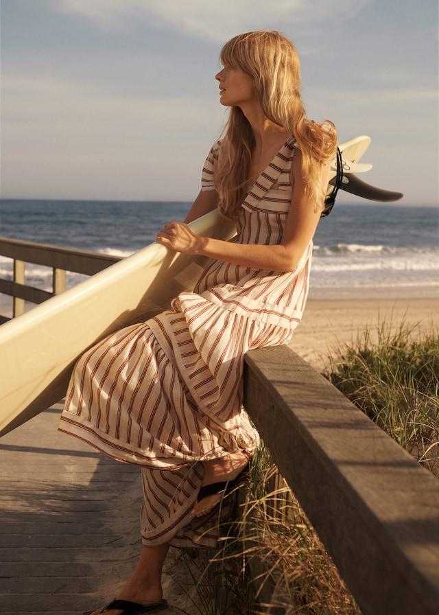 Striped long dress - Laurel Morgan