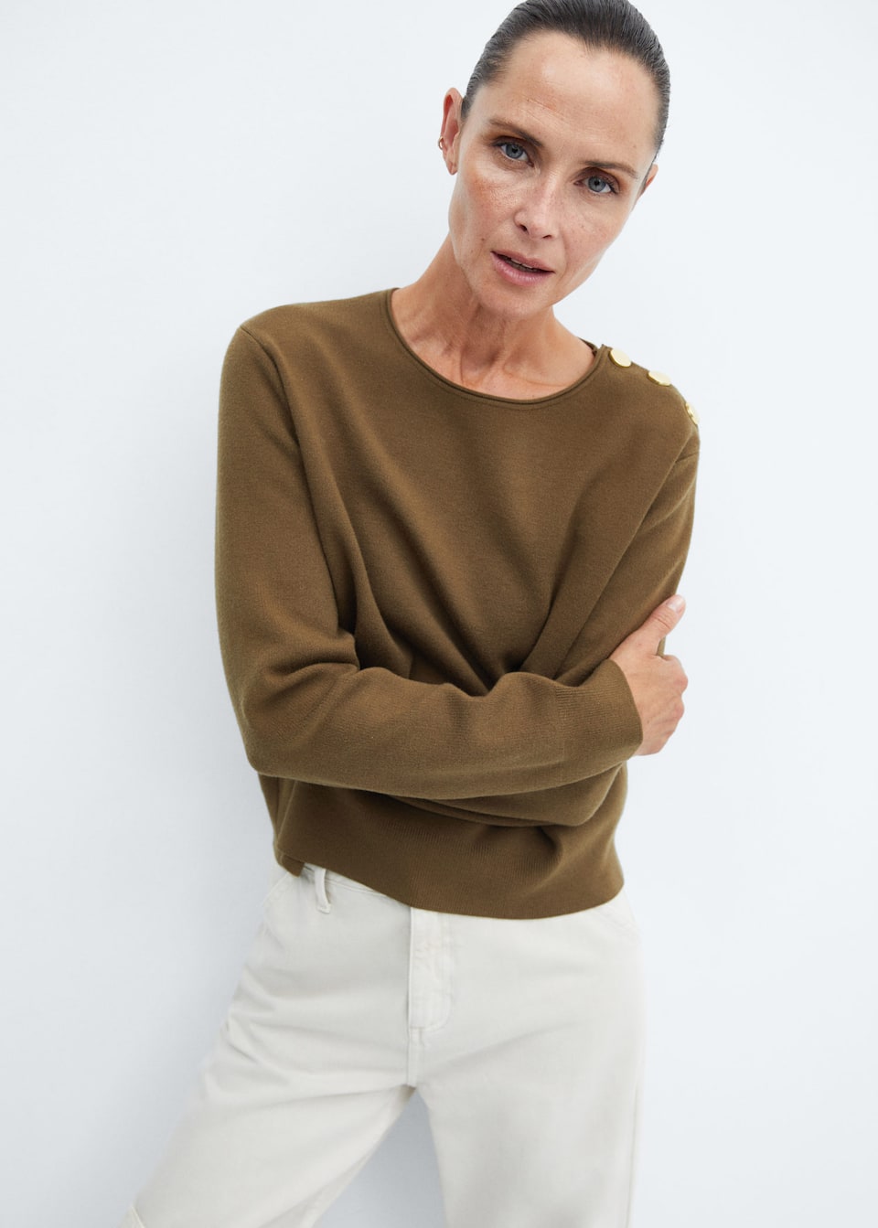 Sweater with shoulder buttons - Laurel Morgan