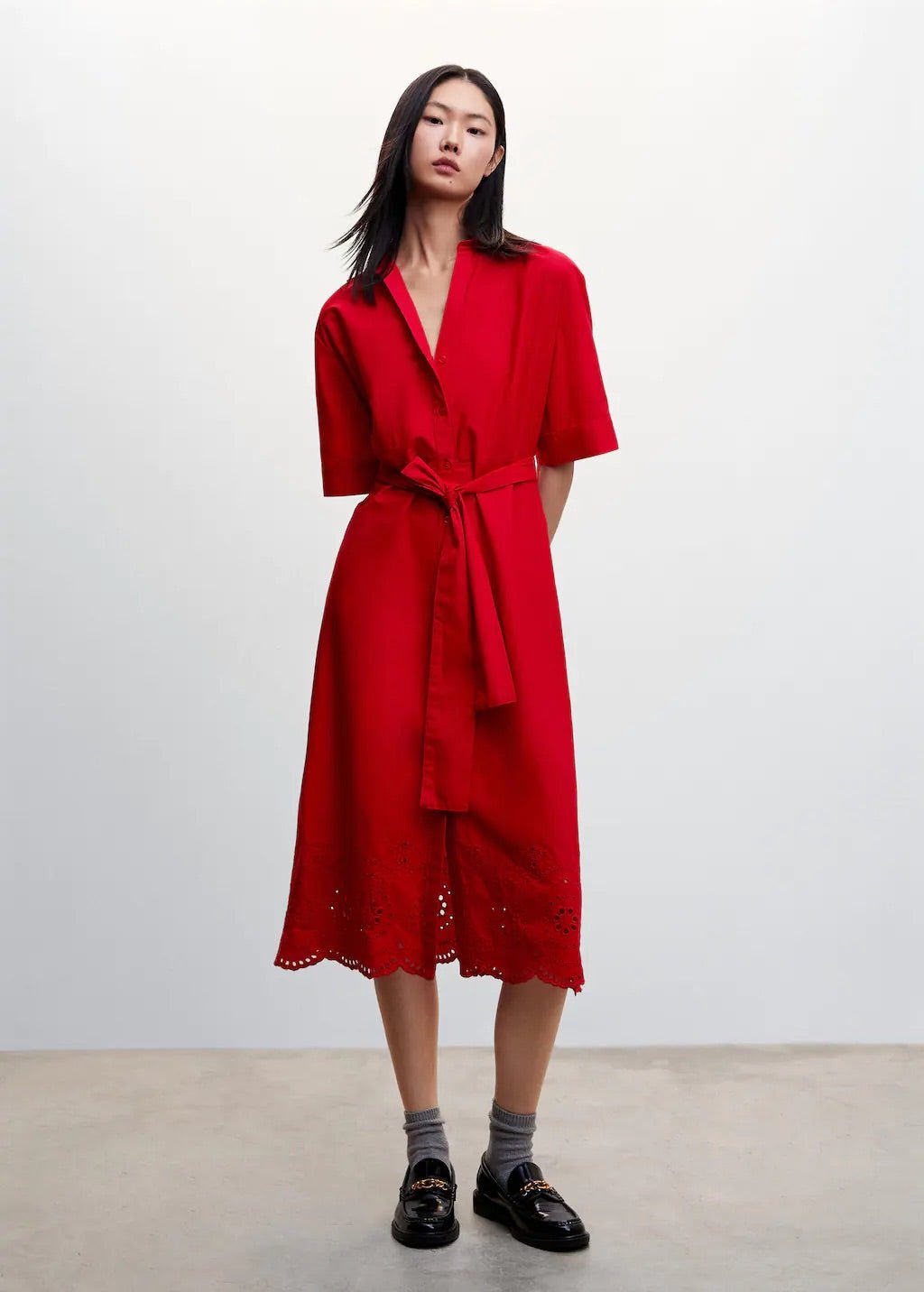 Swiss embroidered shirt dress - Laurel Morgan