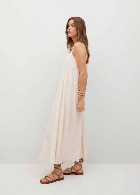 Textured cotton-blend dress - Laurel Morgan