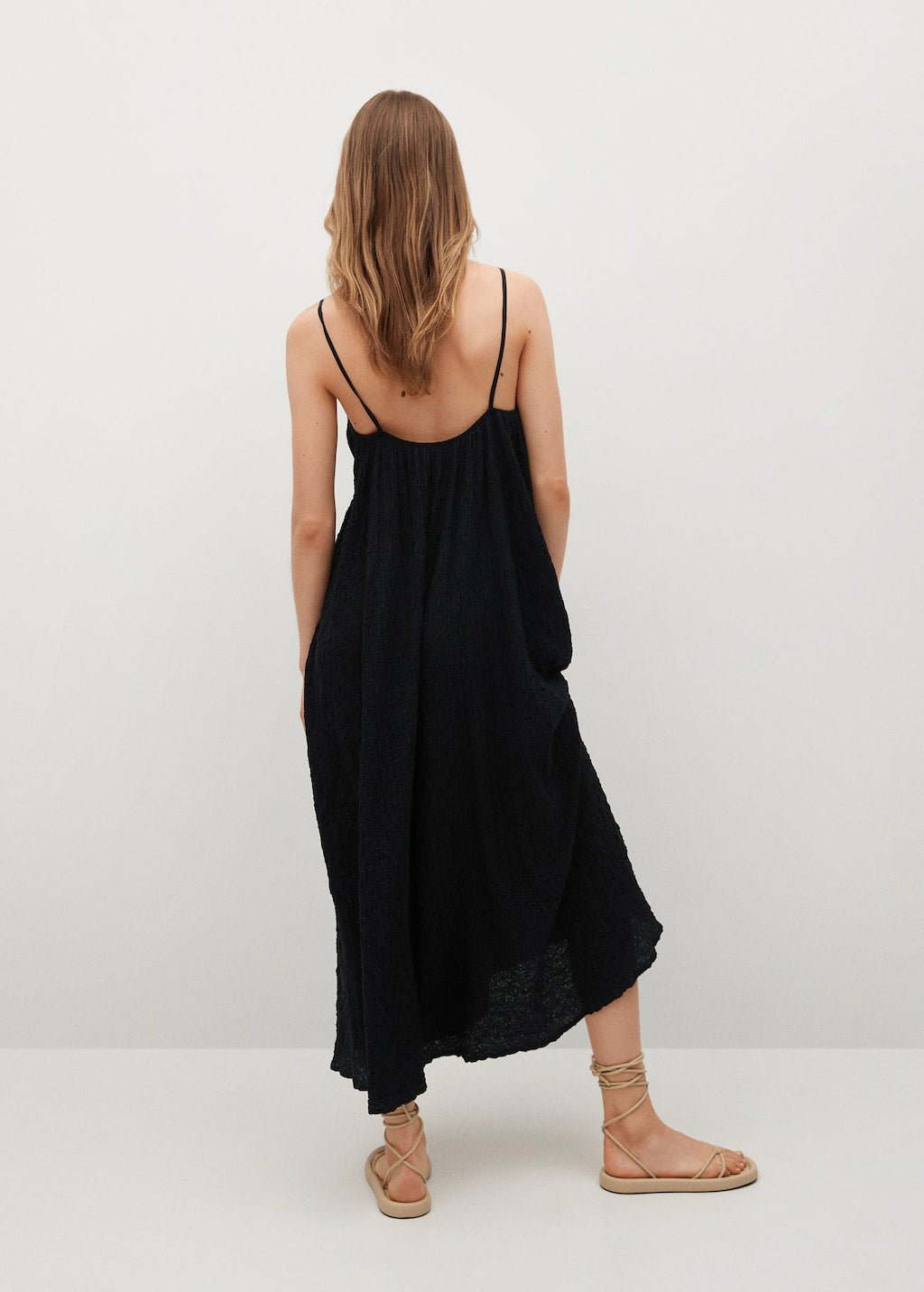 Textured cotton-blend dress - Laurel Morgan