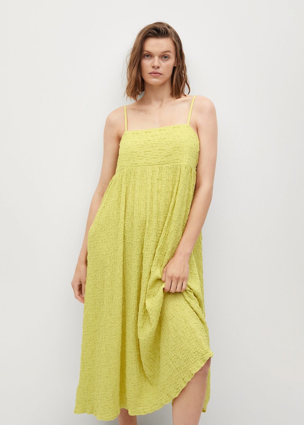 Textured cotton-blend dress - Laurel Morgan