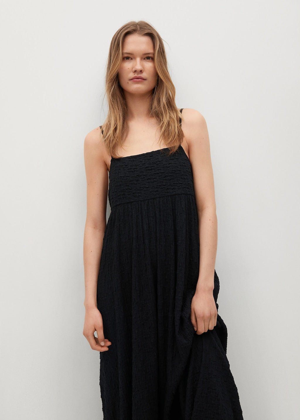 Textured cotton-blend dress - Laurel Morgan