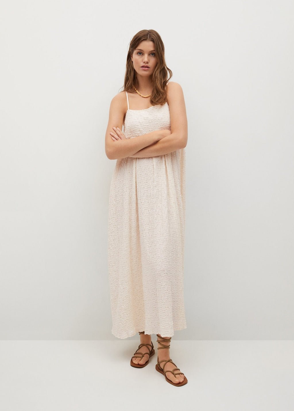 Textured cotton-blend dress - Laurel Morgan