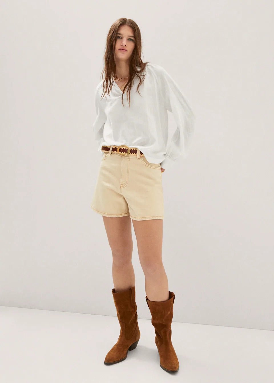 Textured cotton blouse - Laurel Morgan