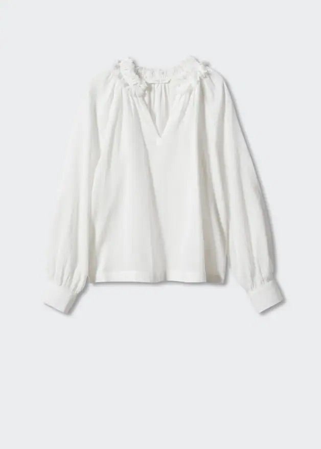 Textured cotton blouse - Laurel Morgan