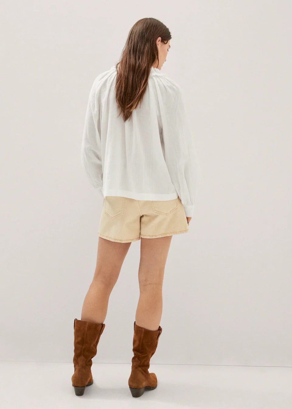 Textured cotton blouse - Laurel Morgan