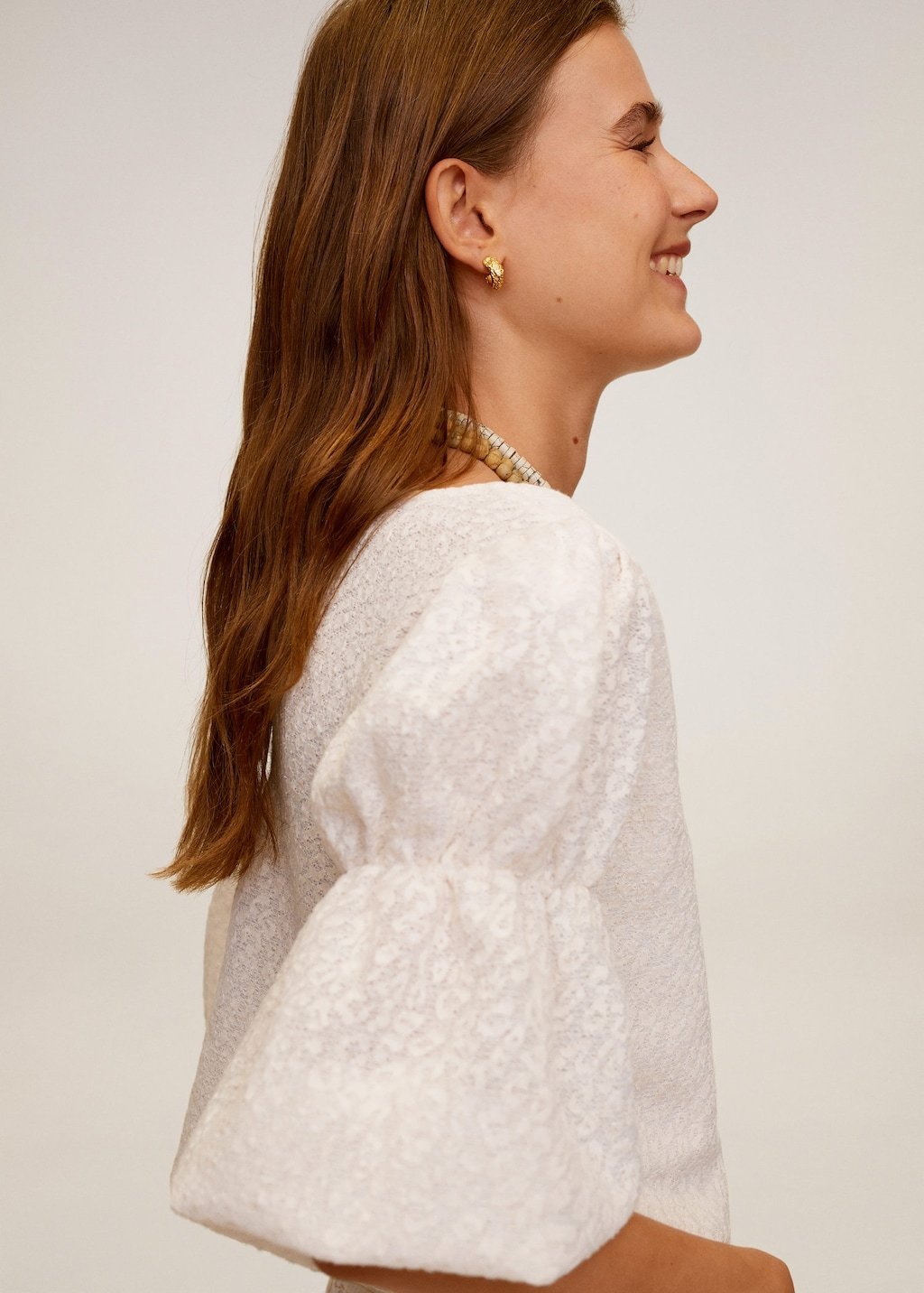 Textured cotton top - Laurel Morgan