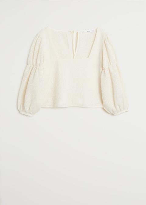 Textured cotton top - Laurel Morgan